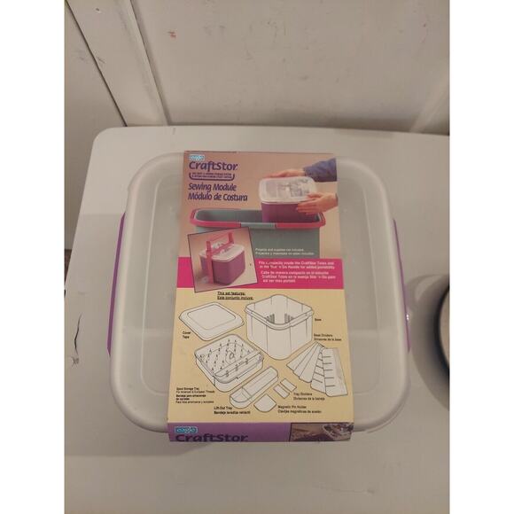 Vtg Eagle CraftStor Craft & Sewing Storage System Modules Purple New USA 1994 - Picture 2 of 7